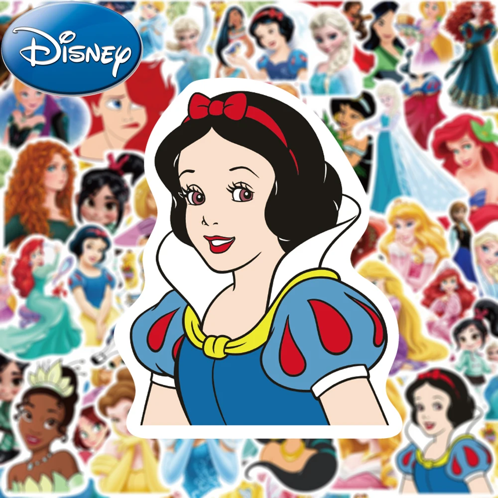 10/30/50pcs 믹스 디즈니 애니메이션 공주 스티커 귀여운 데칼 방수 DIY 가방 편지지 전화 만화 낙서 스티커 장난감