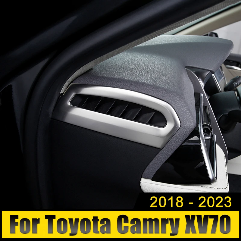 

Car Accessories For Toyota Camry XV70 2018-2022 2023 Stainless Center Console Dashboard Air Conditioning Vent Outlet Trim Cover