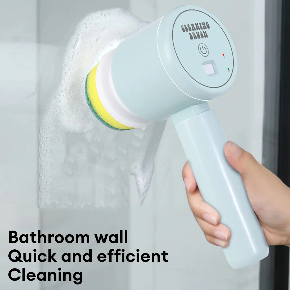 

Multi-functional Electric Cleaning Brush for Kitchen Bathroom Toilet, Wireless Handheld Power Scrubber with Replaceable Brushes