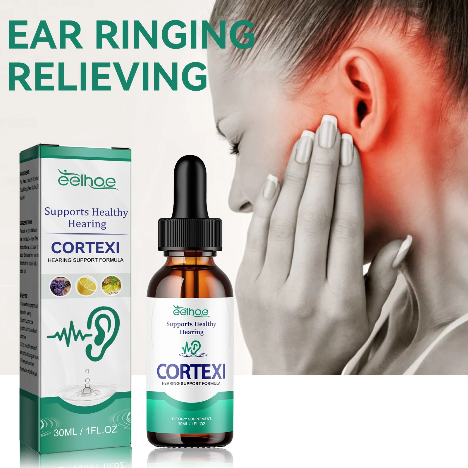 1PC Tinnitus Oil earwax removal Improved Ear Health Hearing Ear Ringing Drops Alleviate Deafness Tinnitus Itching relief Earache