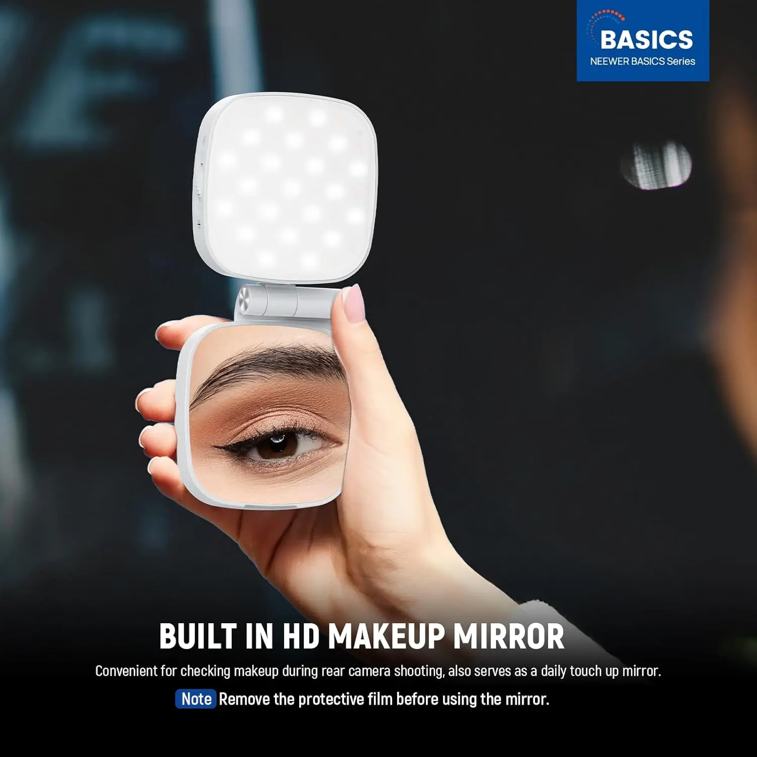 NEEWER Basics Magnetisches Selfie-Licht, 2 W, CRI95+, zweifarbig, schwenkbar, kleine LED-Telefon-Füllbeleuchtung für MagSafe iPhone – Detail 1