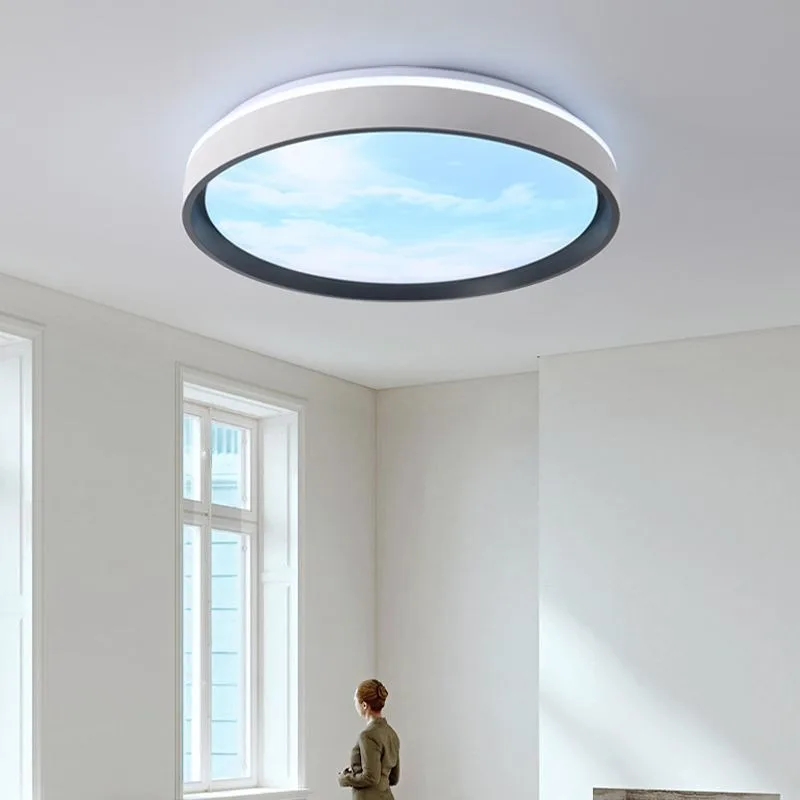 Modern Sky Simulation Ceiling LED Light Blue Clouds Effect Eye Caring Lighting for Bedroom Kids Nursery Bathroom Decor