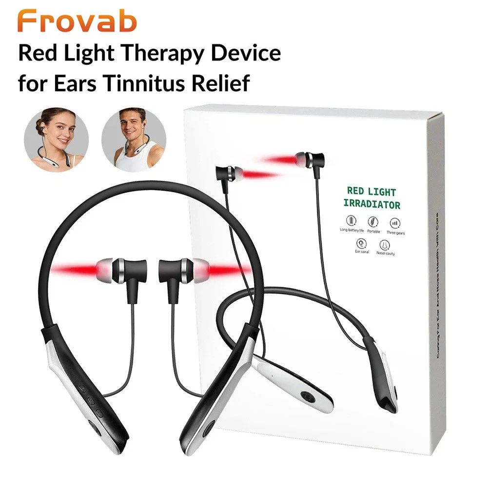 

Frovab Laser Ear Irradiator Device for Tinnitus Relief 650nm Red Light Therapy for Nasal & Ear Canal Hearing Health Care