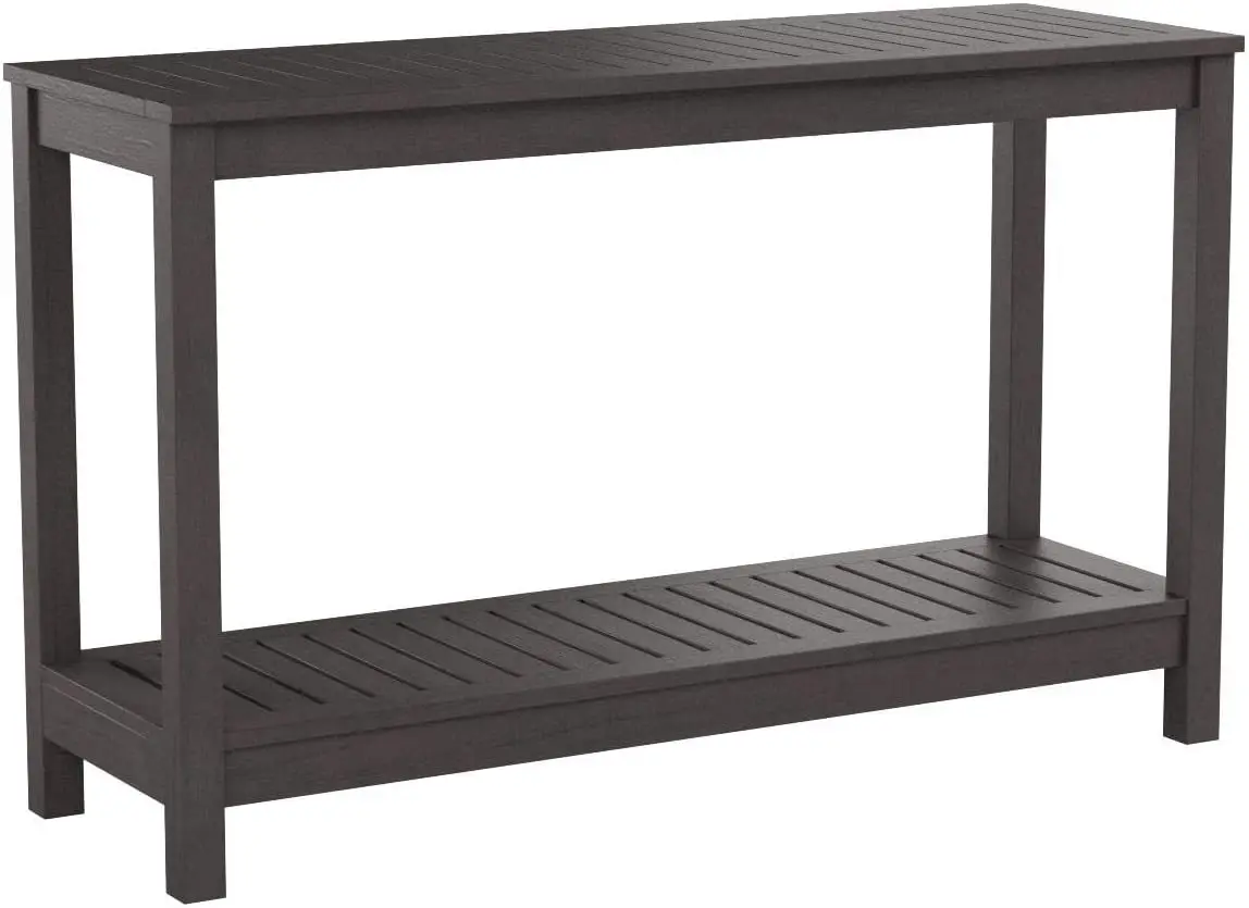 

Westlake Solid Wood Console Table Indoor Outdoor Multifunctional Buffet Bar Storage Organizer, Dark Grey