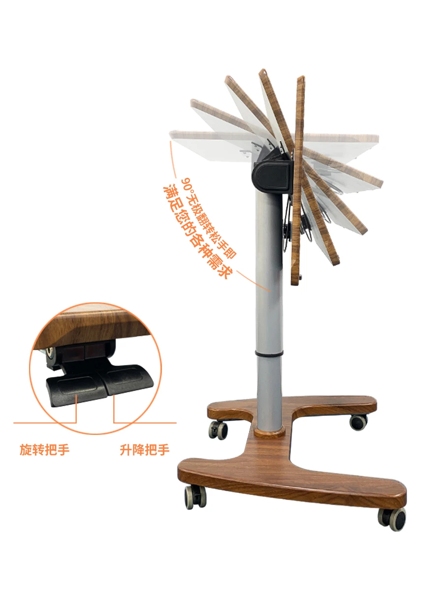 Mesa dobrável pneumática de levantamento Mesa em pé, Mesa de cabeceira móvel simples, Mesa de estudo infantil