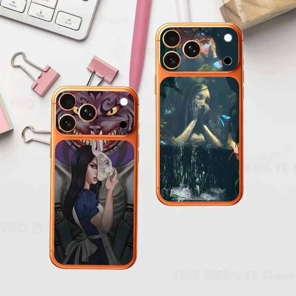 

Game M-Madness R-Returns Alice Plain Decal Skin For IPhone17 Pro ProMax Back Film Cover Wrap Anti-scratch Durable Sticker