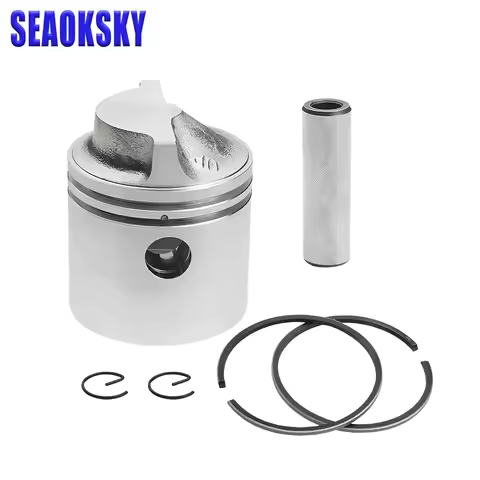 6G1-11631 6G1-11610 Piston and Ring STD Kit For Yamaha Outboard Motor 2 Stroke 6HP 8HP 6G1-11631-00-98 6G1-11610-00 50mm