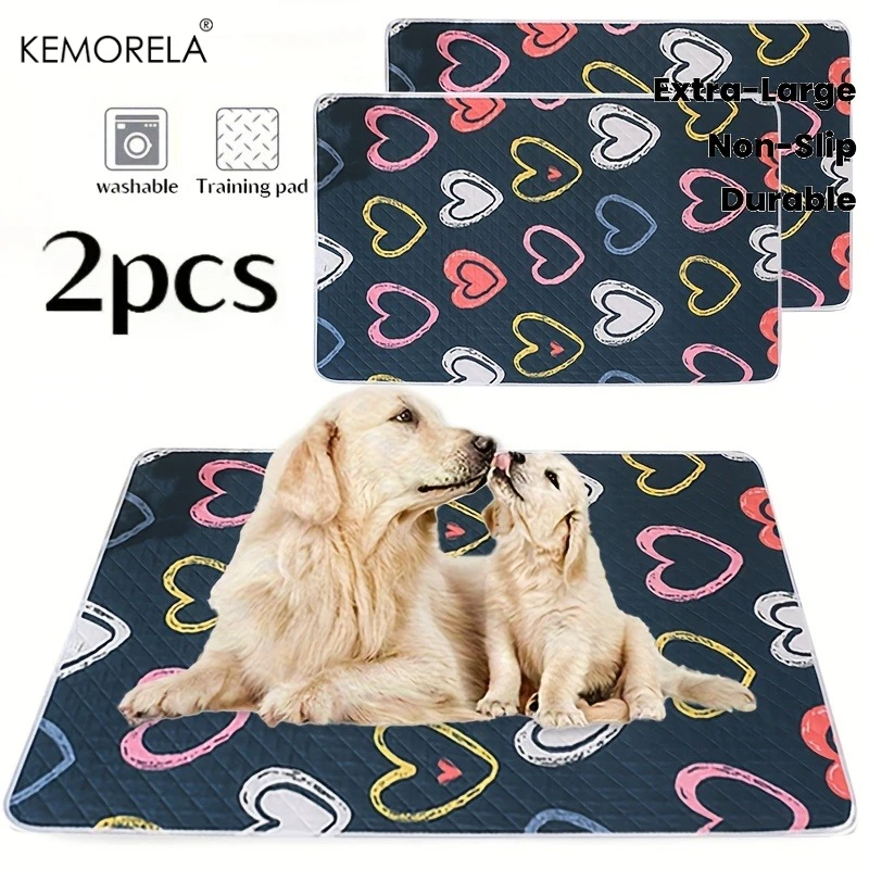 Kemorela 2 coussinets d'entraînement pour chien, lavables, réutilisables, résistants aux odeurs, durables, faciles à nettoyer, adaptés à toutes les saisons