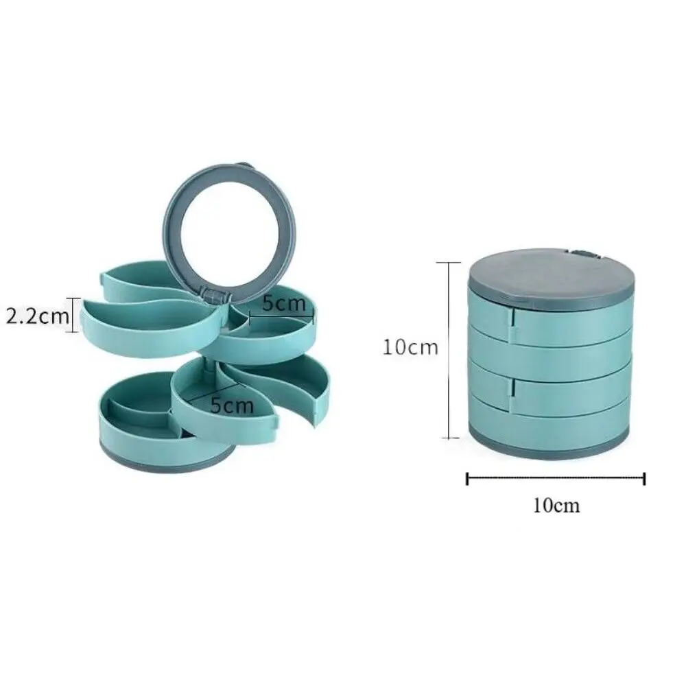 جديد ABS صندوق تخزين المجوهرات 4 طبقات الغبار واقية علبة مجوهرات سعة كبيرة المحمولة عرض المجوهرات حالة النساء فتاة