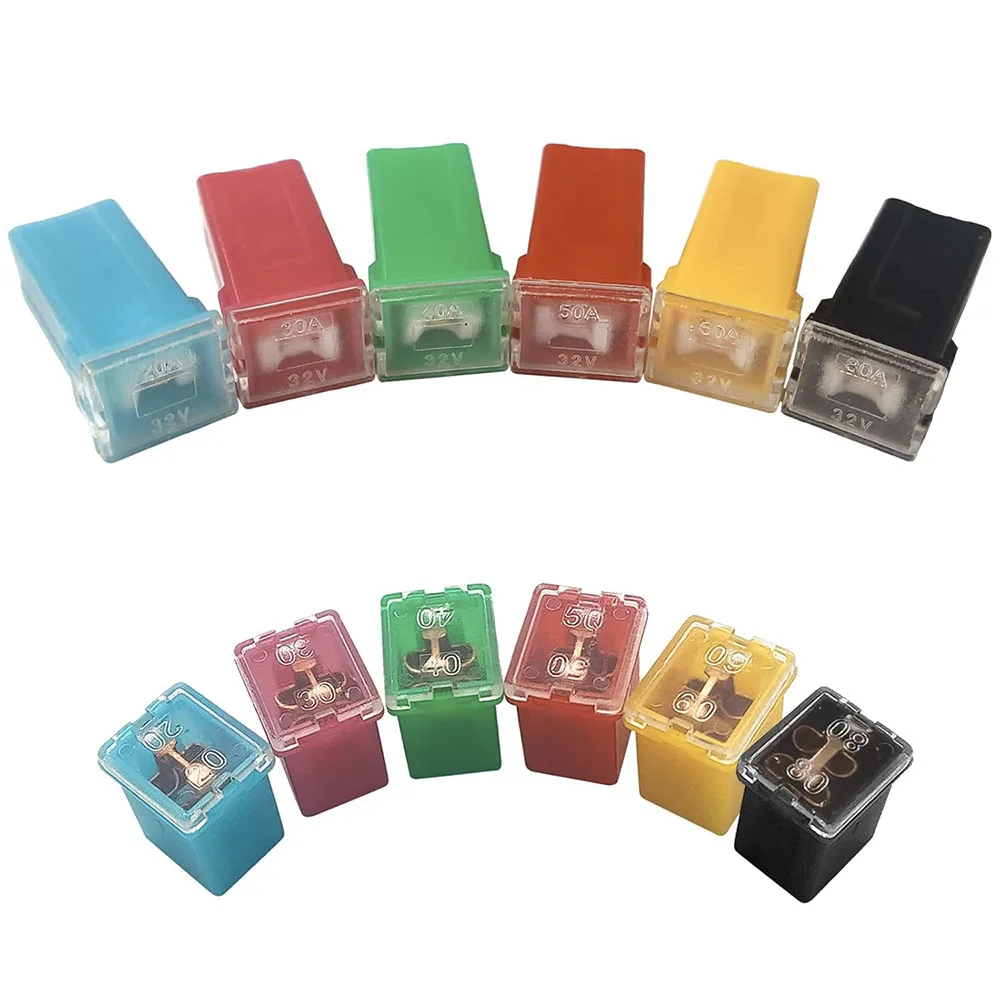 36PCS Combination Low and Tall/STD Profile Box Shaped Assortment Fuse Kit for Ford, Chevy/GM, Nissan, and Toyota Pickup Trucks