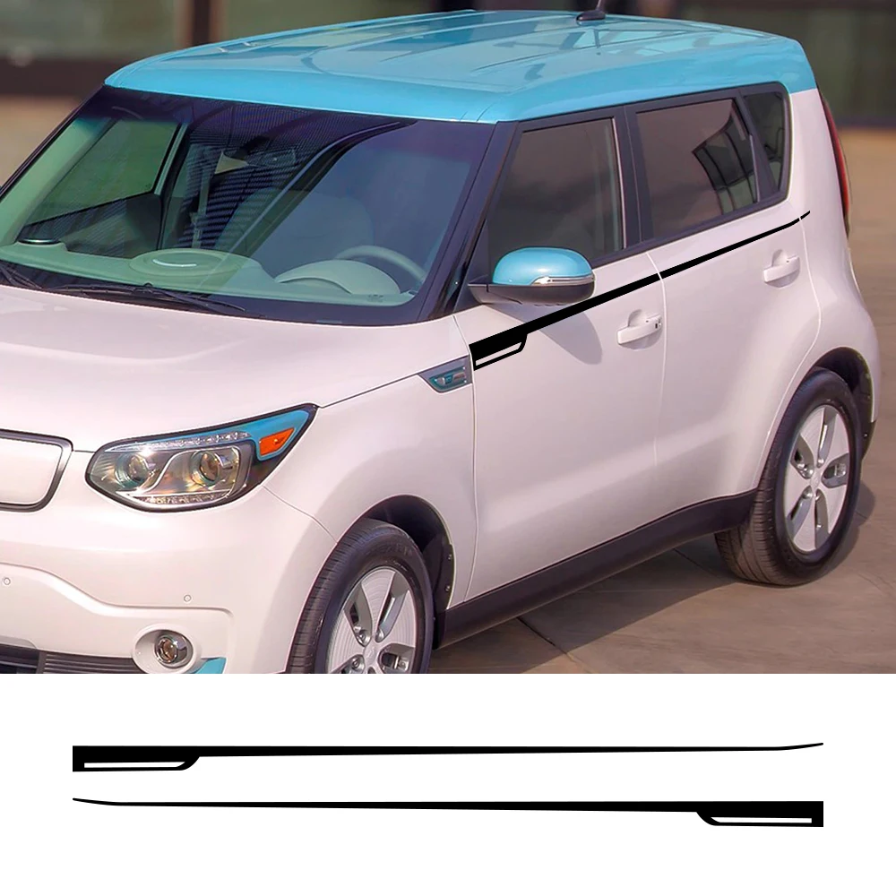 Auto Streifen Grafiken Styling Aufkleber Auto Decor Vinyl Aufkleber Zubehör Auto Seite Taille Linie Aufkleber Für Kia Soul 1 2 3 sk3 EV