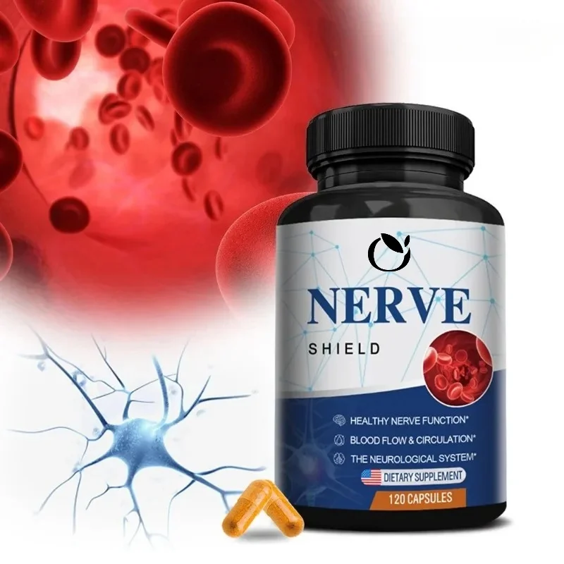 30/60/120 Capsules Nerve Support Supplements - Supports Healthy Nerve Function and Neurotransmitters, Blood Flow, Circulation