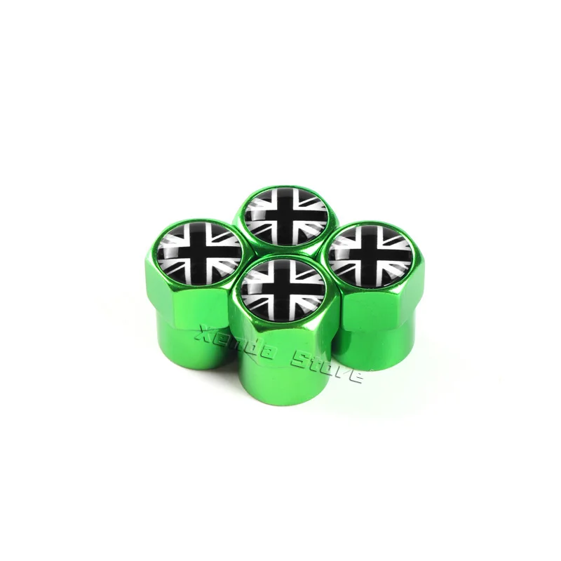 4Pcs UK Flag Car Wheel Tire Stem Air Valve Caps Covers For MINI COOPER S JCW F55 F56 R55 R56 R60 F60 Exterior Auto Accessories