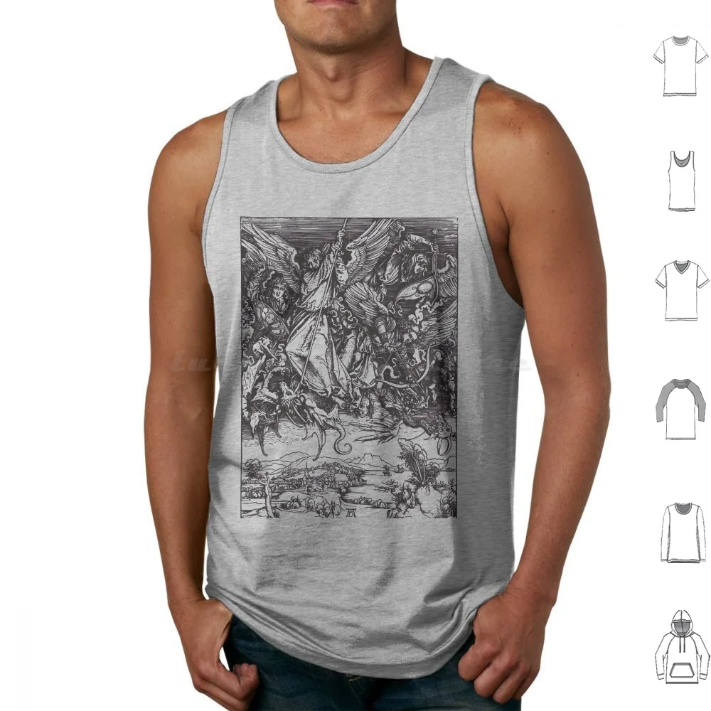 Albrecht Dürer Saint Michael Tank Tops Vest Sleeveless Dragon Albrecht Dürer Medieval Saint Albert Dürer Apocalypse Dragon