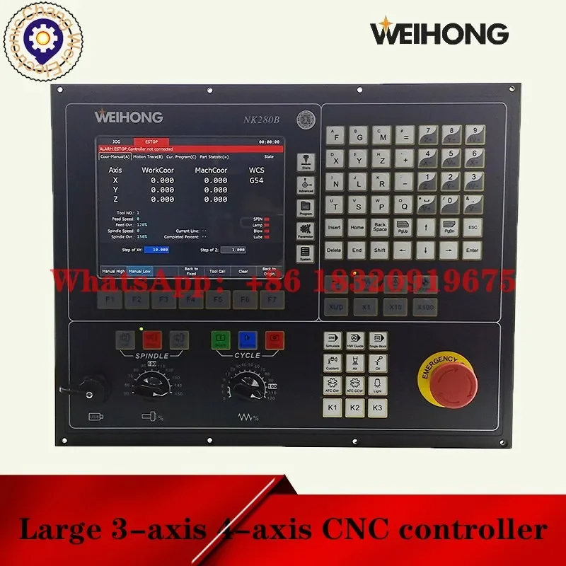 ماكينة الحفر باستخدام الحاسب الآلي WEIHONG NC studio V10 NK280B 3 محاور 4 محاور نظام CNC المتكامل لامدا 21A لوحة طرفية Cyclmotion