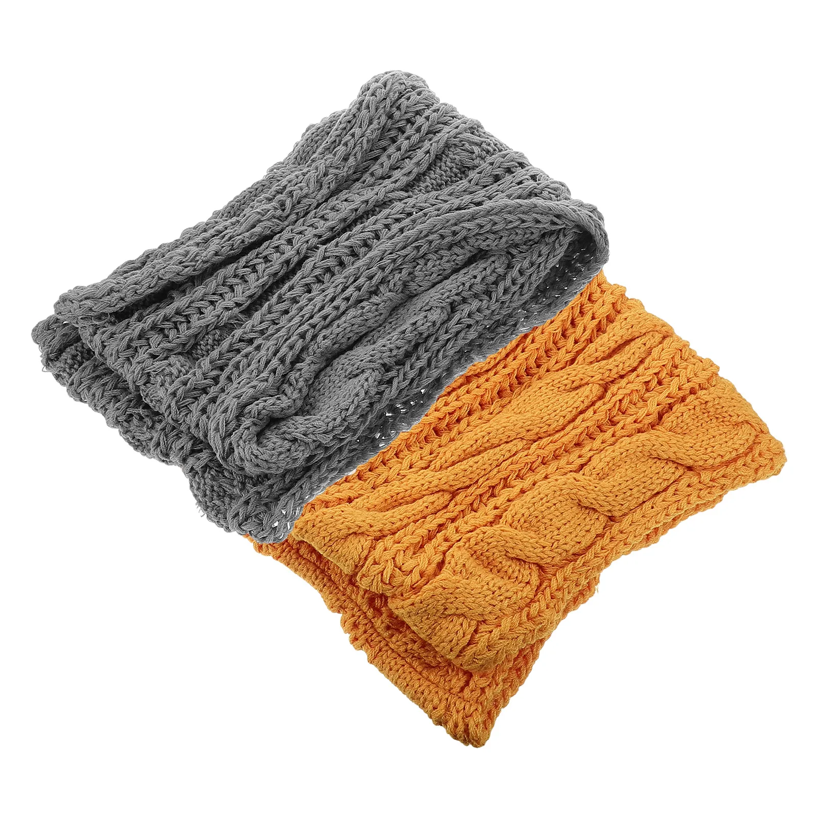

2pcs Thick Wool Scarf Warm Neck Windproof Circle Collar Warmer High Quality Winter Fashion Classic Durable Exquisite Gift Choice