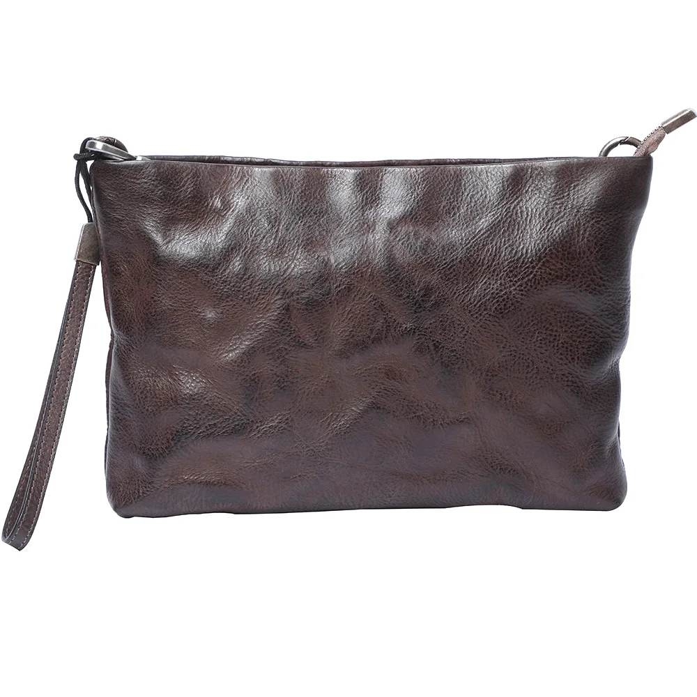 S.WORKER Vintage Echtleder Herren-Clutch-Tasche, Schultertasche, Handgefertigte Mini-Handtasche für Handy & Schlüssel – Detail 22