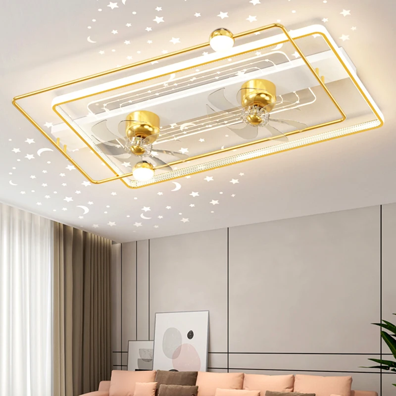 Imagem -06 - Led Ventiladores de Teto com Luzes Controle Remoto Decoração do Quarto Sala de Jantar Luz do Ventilador Iluminação Interior