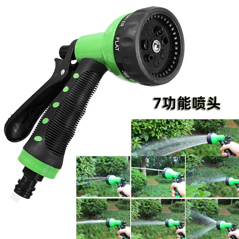 15M EVA Garden Retractable Spring Tube, Multifunctional, Car Wash Water Gun Set