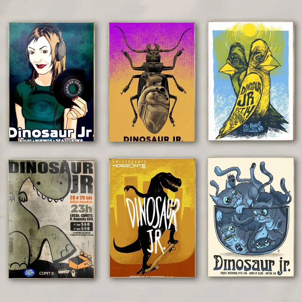 band D-Dinosaur Jr-R Poster Modern Wall Decal for Living Room Cafe Office Bar and Bedroom