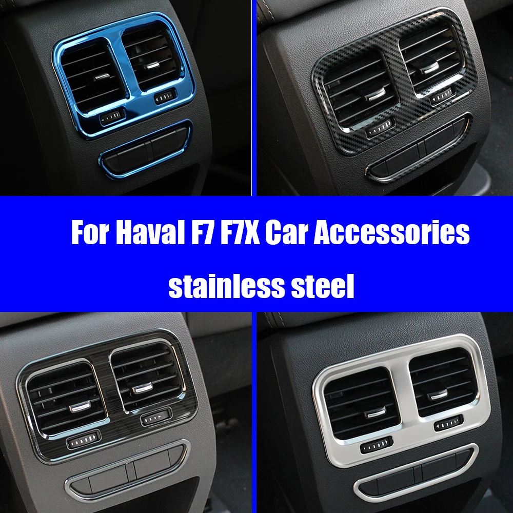 

For Haval F7 F7X 2018-2020 Car rear air outlet cover mouldings centre armrest outlet vent sticker frame automobile accessories