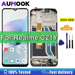 LCD 터치 스크린 디지타이저 어셈블리, Oppo Realme C21Y C21 RMX3261, RMX3263, Realme C21 RMX3201 용 LCD 디스플레이, 6.5 인치