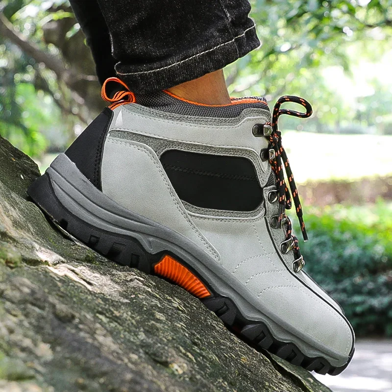 Professional Hiking Shoes for Men Leather Trekking Boots Outdoor Sneakers Male Camping Hunting Mens Tactical Ankle