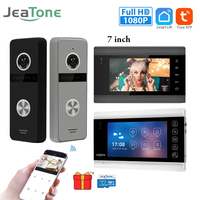 Jeatone Tuya 1080P 7 Inch Color Touch Screen Video Intercom doorbell camera wifi Interphone System for Home Security Protection