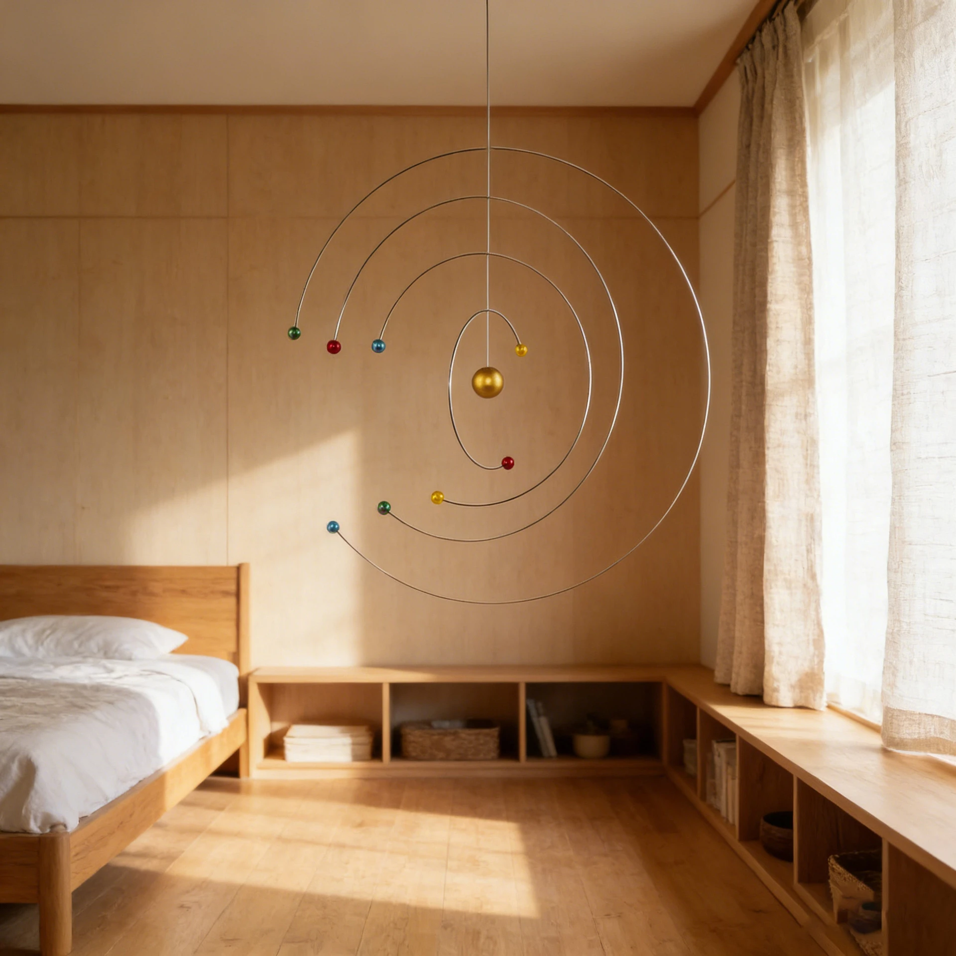 Atomic Universe Mobile Balance Hanging Decor Ins Minimalist Wind Chime with Nordic Modern Pendant Dynamic Sculpture for Home