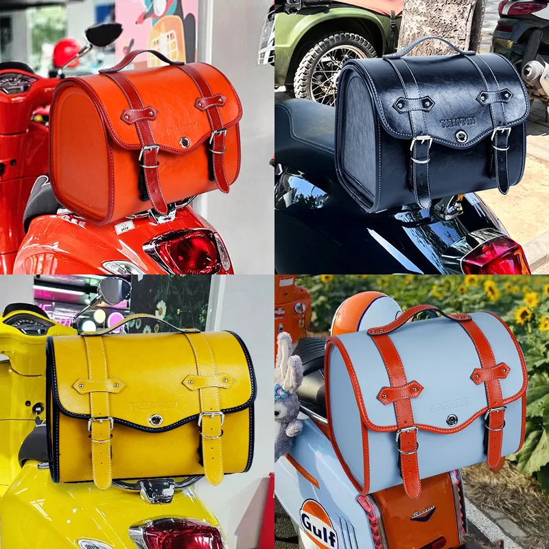 

Retro Pedal Motorcycle Trunk Electric Car Trunk Storage Rear Seat Bag