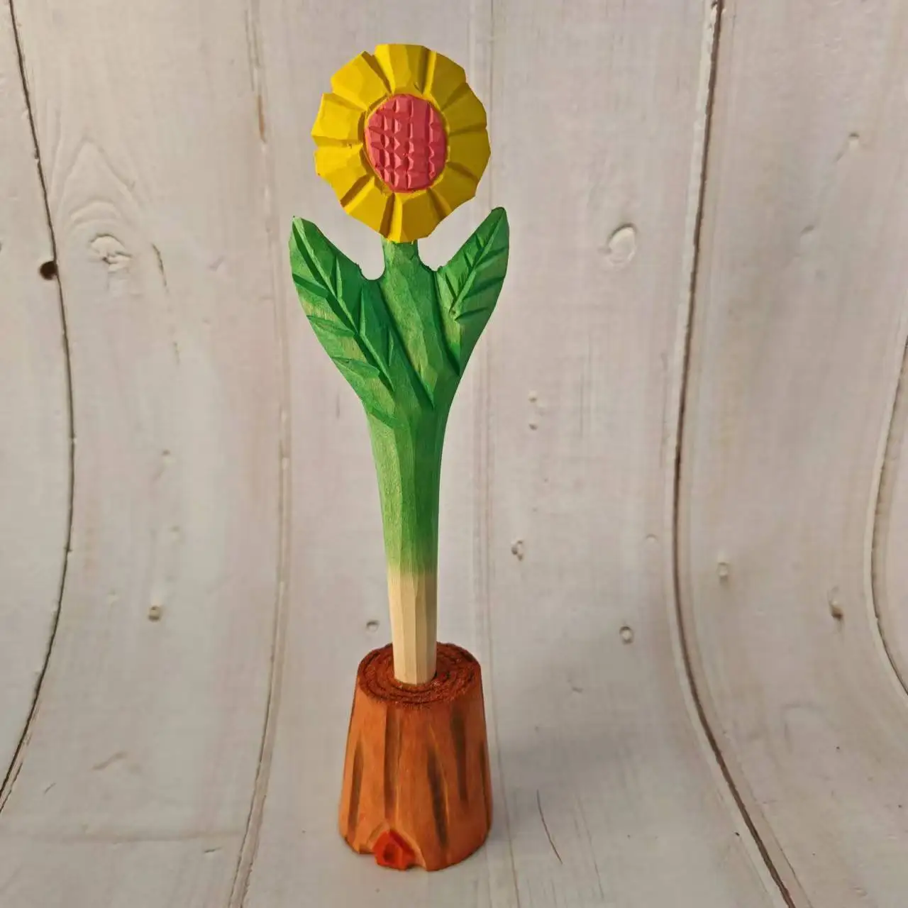 

Wooden Carving Pen Cute Stationary Pens Faux Sunflower Gel Ink Novelty Artificial Creative Writing
