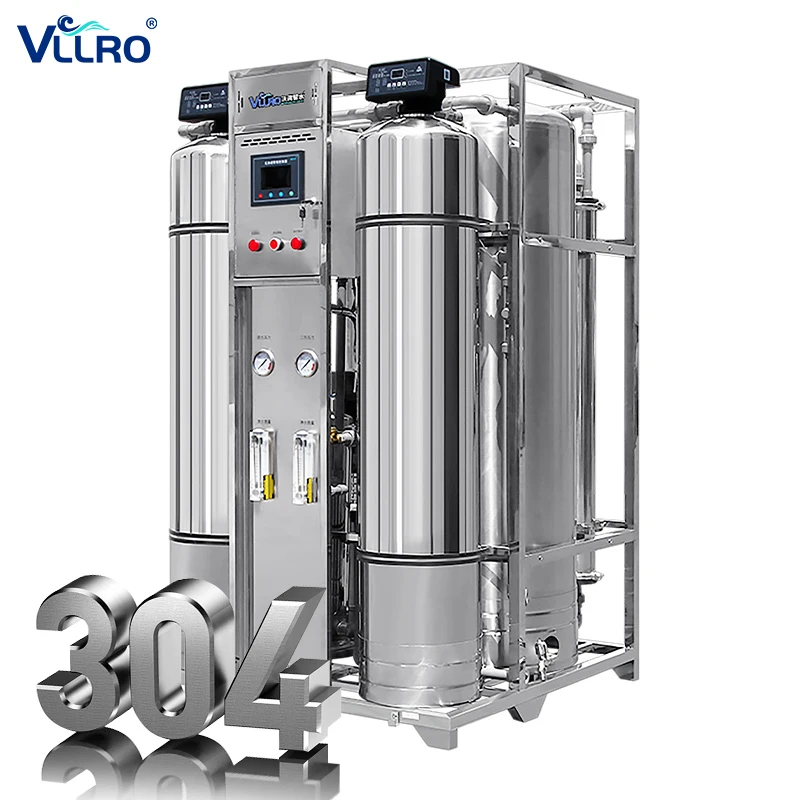 Food Grade Stainless Steel  500LPH Automatic Operation Industrial RO Water Treatment System With CE Certified