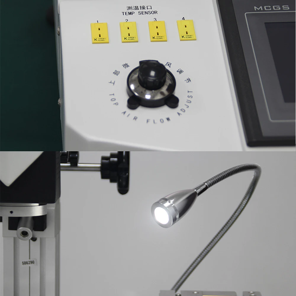 DH-5880 Hot Air BGA Rework Station Touch Screen 5500W 3 Heating Temperature Zones SMD PCB Chips Soldering Repairing Machine 220V