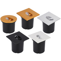 LED Floor Wall Lamp Embedded Stair Step Corridor Lamp 1W 3W AC85-265V Night Light Indoor Wall Footlight DC12V 55MM 80MM