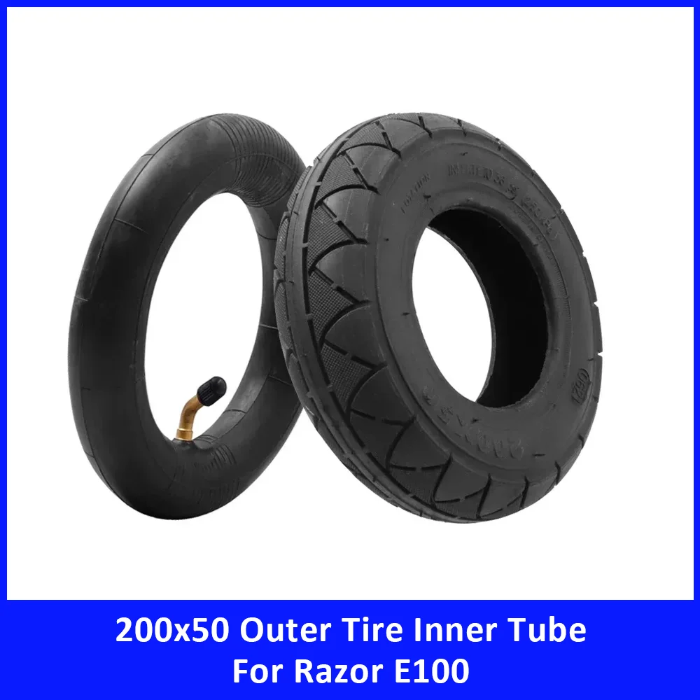 8Inch Inner Tube Outer Tire Set for Razor E100 E125 E150 E200 EPunk Electric Scooter Accessories 200x50 8x2 Pneumatic Tyre Parts