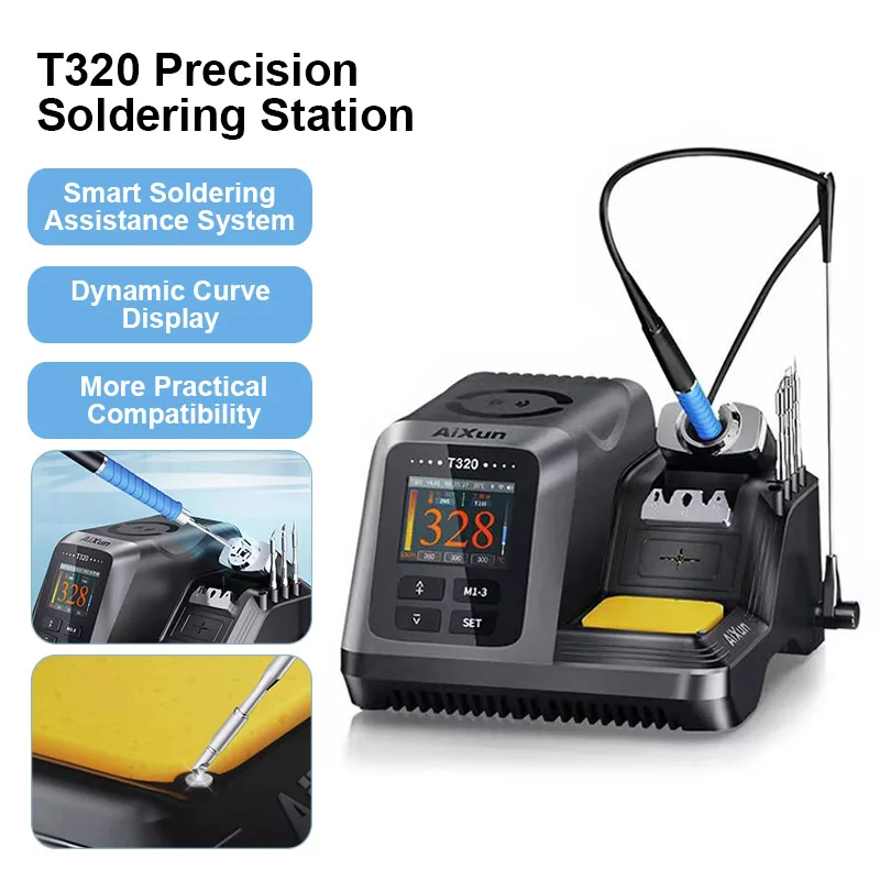 

JC AIXUN T320 Intelligent Welding Station with T245 T210 Solder Handle Mobile Phone PCB BGA Repair Soldering Platform