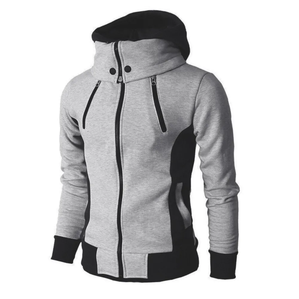 Lady Zipper Men Jackets Autumn Winter Casual Fleece Coats Bomber Jacket Scarf Collar Trend Hooded Male Outwear Slim Fit Hoody