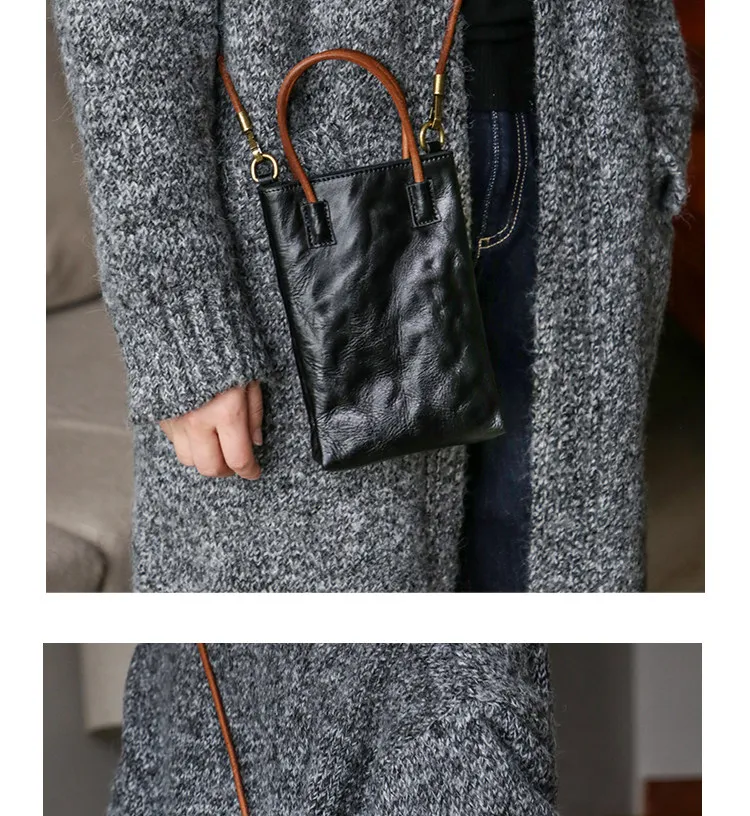 PNDME schlichte, modische Damen-Handtasche aus erstklassigem Rindsleder, handgefertigte Echtleder-Umhängetasche für das Wochenende. – Detail 13