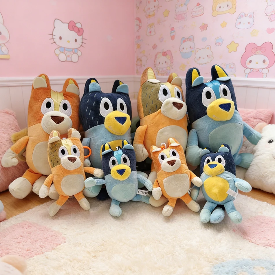 

1-4pcs Blueyed Dog Bingo Family 15-28cm Plush Toy Cartoon Dog Soft Stuffed Animals Dolls Birthday Christmas Gifts Family Blue-y