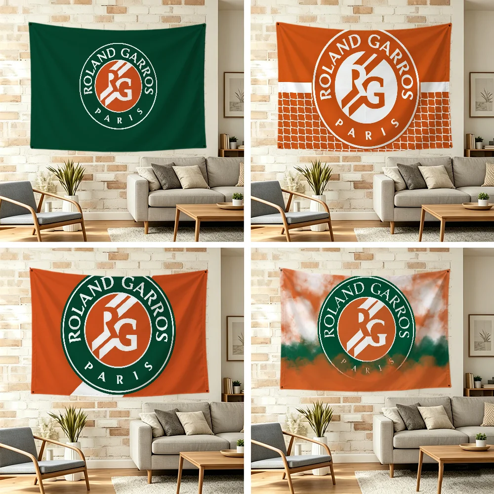 R-roland logo luxury flag Durable G-garros Outdoor Indoor Patio Festive Decoration Classic Design Pole Wall Room Banner