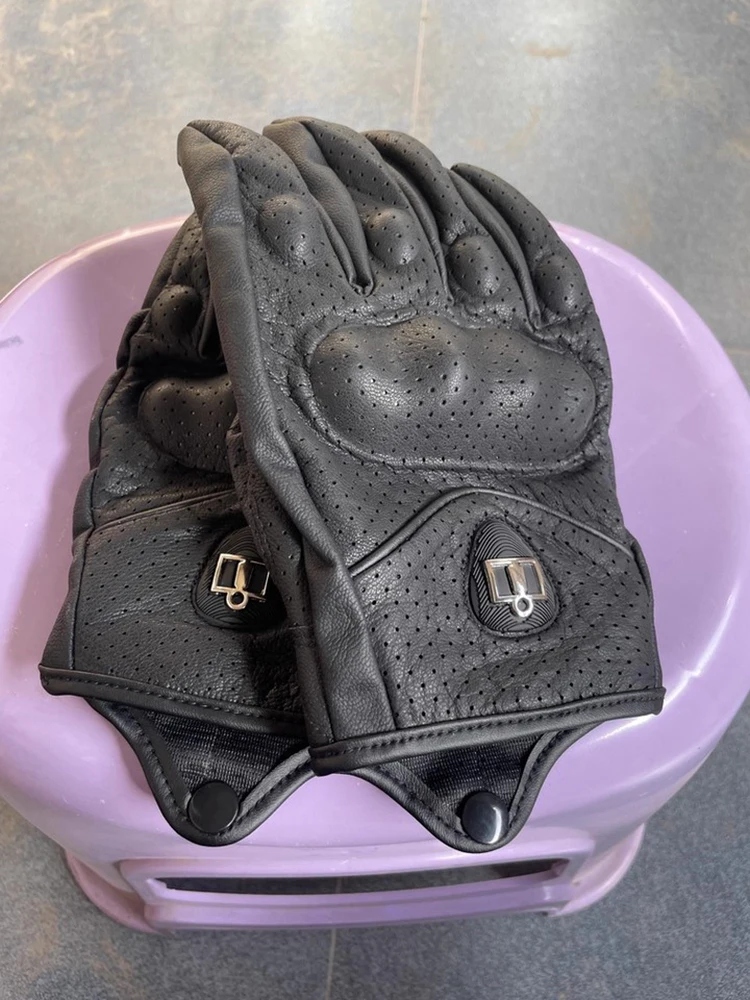 

Summer Breathable Motorcycle Rider Gloves Men's & Women's Moto Leather Carbon Cycling, Motorbike, Motorcross Full Finger Luvas