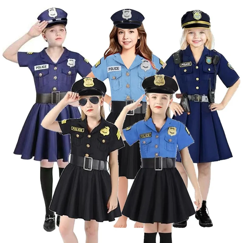 

Children's loween Onesie Costume Fem Kids' Outfit 2023 Autumn Police Themed Traditional Chinese Clothing