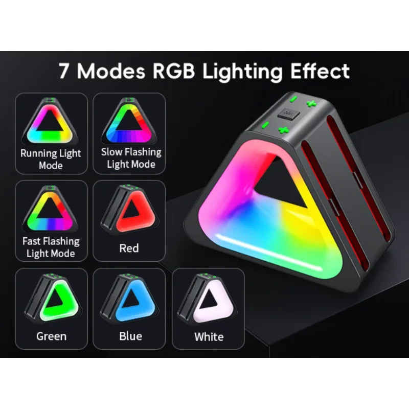 For SWITCH2 Vibrant Docking Station for NS2 Joy-Con, 4-in-1 Fast-Charging Triangular Base