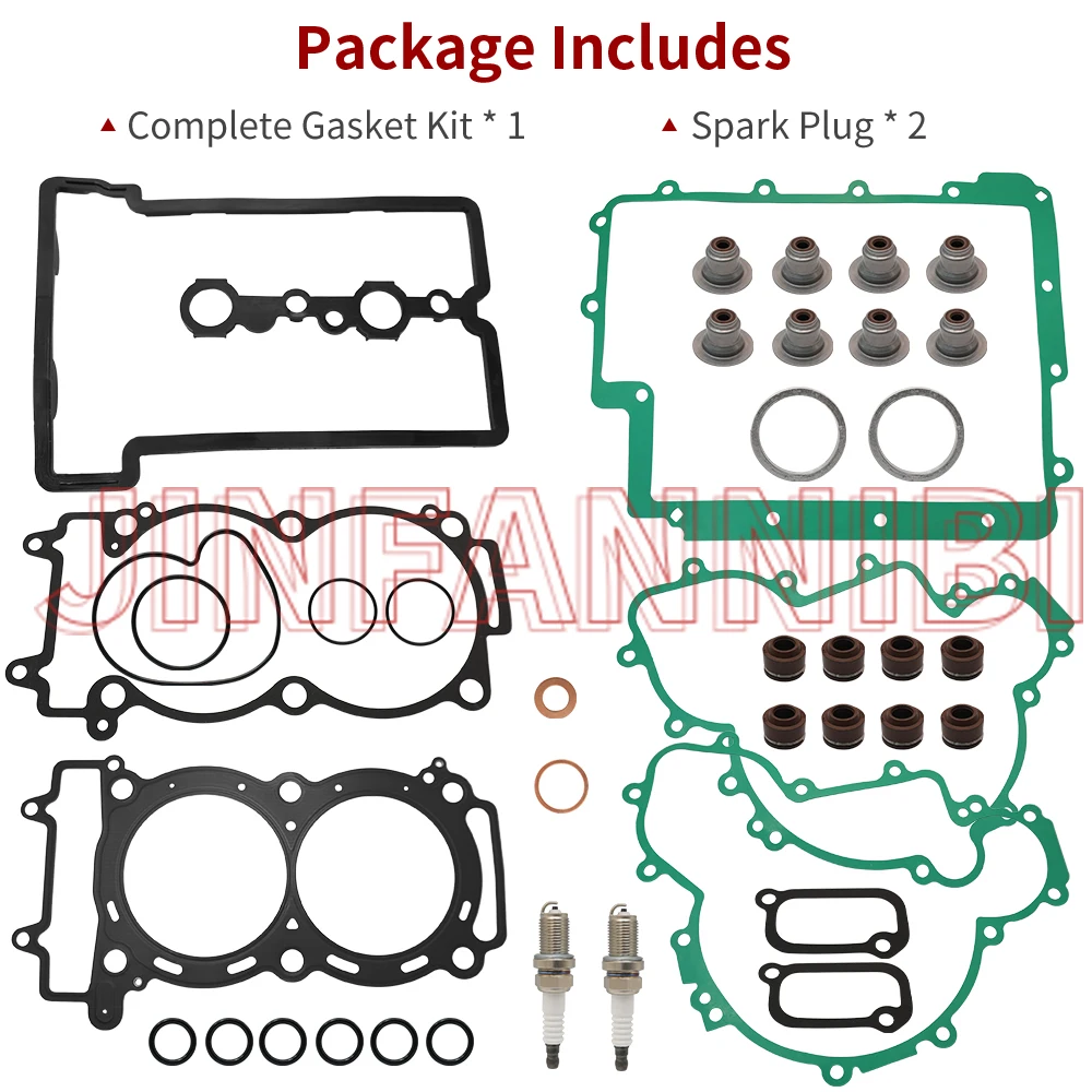 

Complete Gasket Kit & Spark Plug Set for Polaris RZR XP 4 900 2011-2014 #5813505