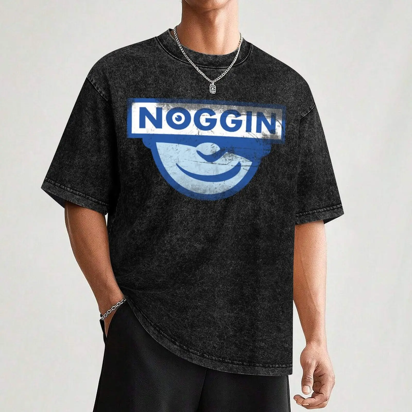 NOGGIN 남성용 동물 프린트 티셔츠, 남자 티셔츠, 일반 흰색