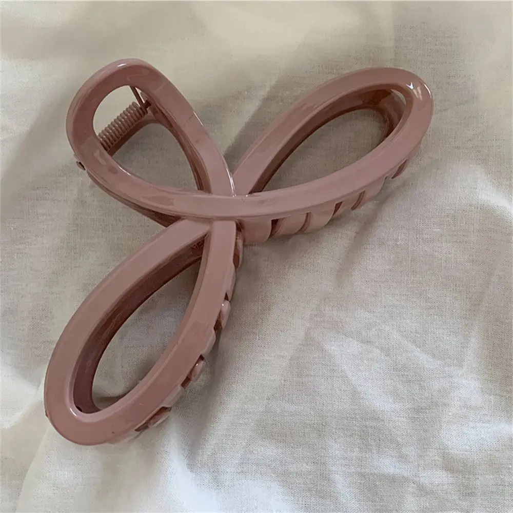 Simple Acrylic Clover Bowknot Hair Claw For Women Girls Practical Headwear Jelly Color Hair Accessories Summer Elegant Hairpin