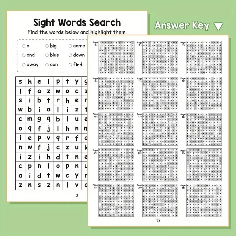 220 Sight Words Workbook English Teaching Tool With Fun Word Search Learn to Write & Handwriting Practice For Kid