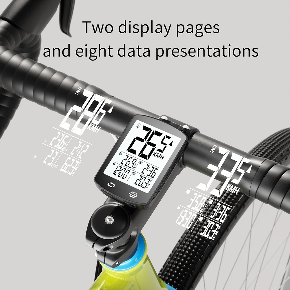 كمبيوتر لاسلكي للدراجة، شاشة كبيرة، قابل لإعادة الشحن عبر USB، وقت استعداد طويل للغاية، عداد سرعة للدراجة، مقاوم للماء، عداد المسافات لركوب الدراجات #3