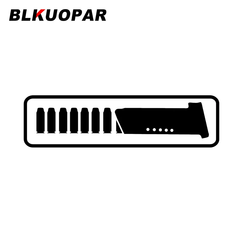 BLKUOPAR Loading Gun Please Wait Car Sticker Personality JDM Simple Creative Decal Occlusion Scratch Laptop Car Accessories