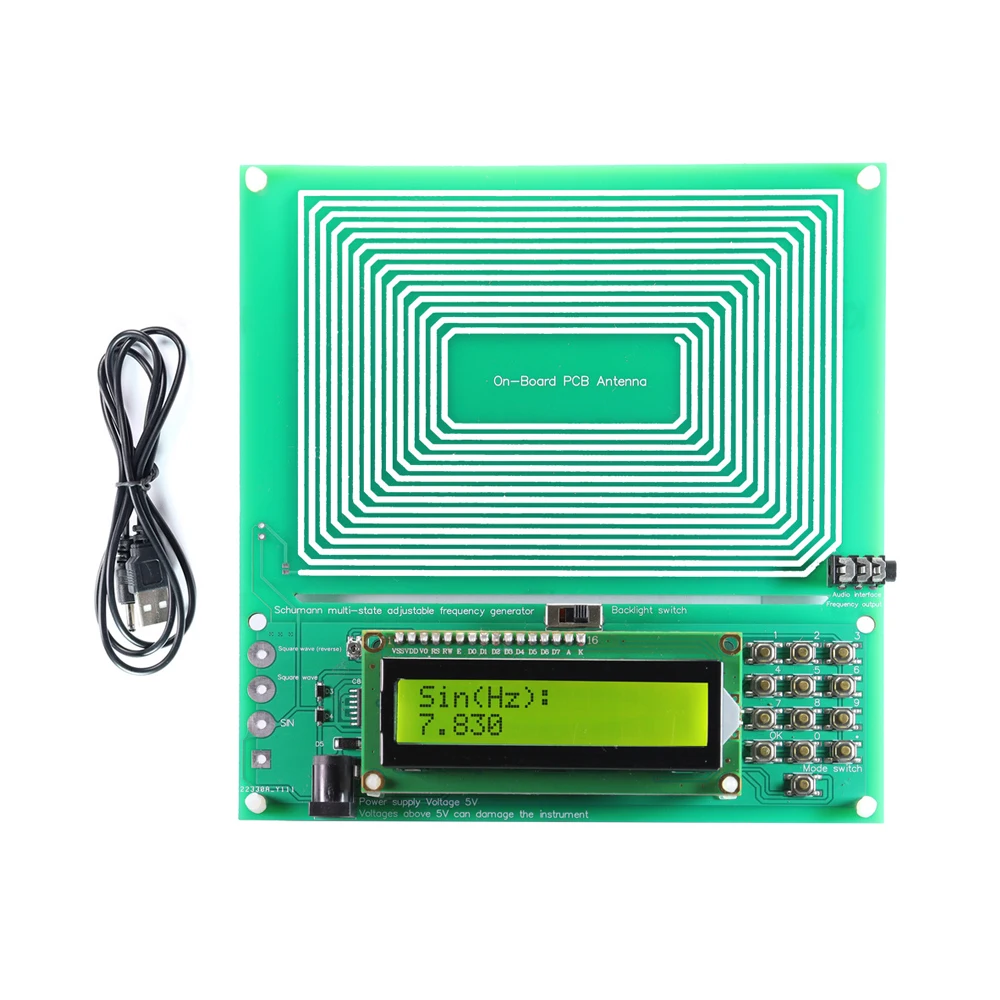 

7.83Hz Schumann Wave Signal Generator,0.001Hz to 200kHz,Pure Sine Frequency Adjustable,DC 5V,Low Frequency Pulse Generator